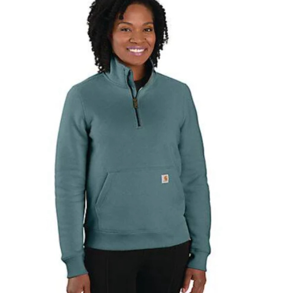 Carhartt Tops - Carhartt Relaxed Fit Midweight Quarter-Zip Sweatshirt Size Small